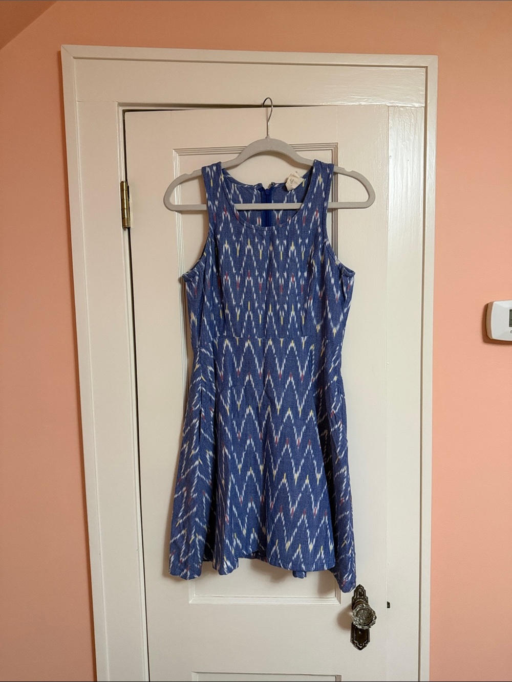 Mata Traders Blue Ikat Mini Dress